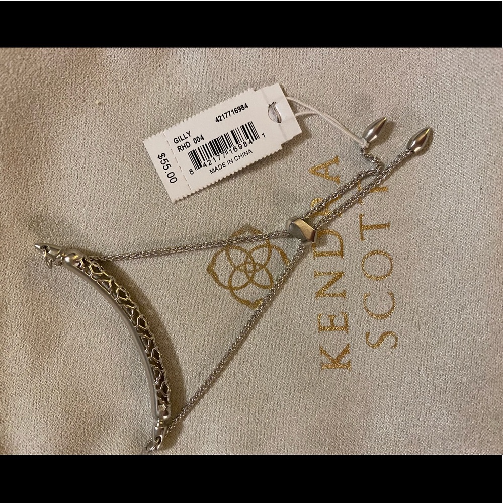 Kendra Scott NWT Gilly Rhodium Bracelet